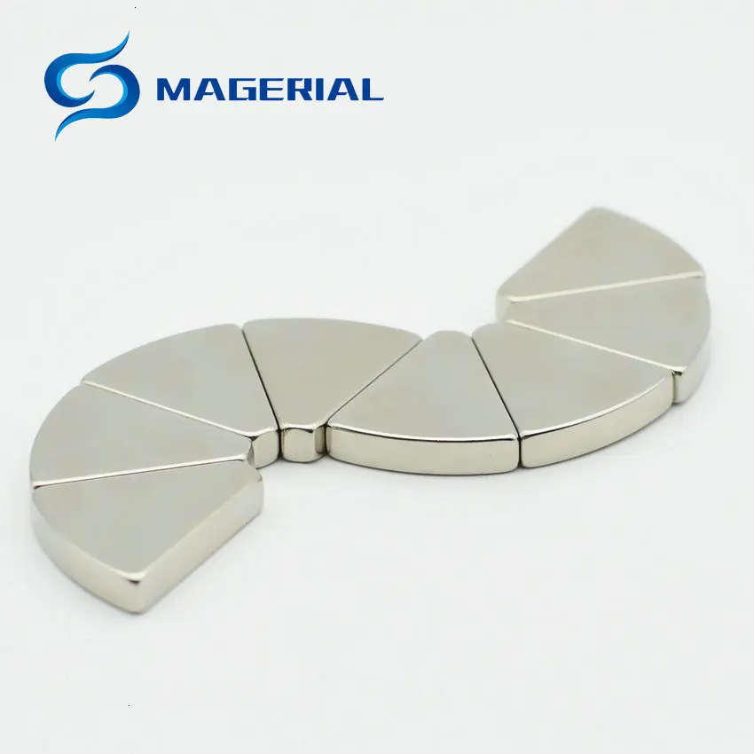 N42 NdFeB магнит дугового сегмента диаметр 60 мм OD60xID10x45DEGx5mm для генераторов ветряной турбины Неодимовый ротор магнетизм DIY ремесло
