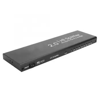 

HDMI 2.0 Splitter 4K 60HZ 1x8 1 In 8 Out Video Distributor Converter US Plug AC100-240V