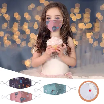 

1pc Learnable Mask Children's Cotton Cartoon Print Mondkapjes Mouth Caps Mascarillas Breathable Earloop Mondmaskers Wasbaar Mask