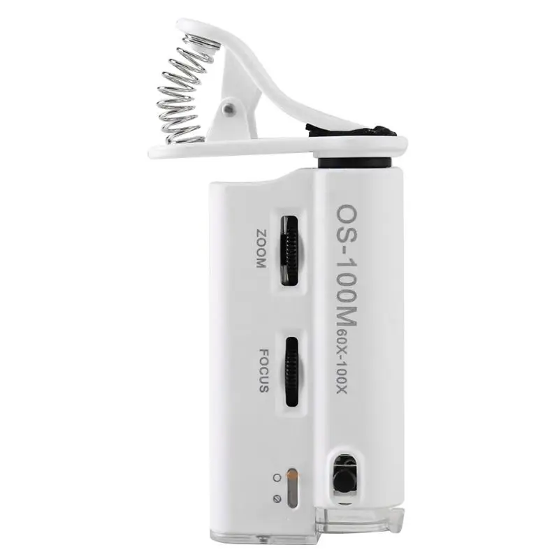 Цифровой Микроскоп USB Microscopio 60-100X светодиодный сотовый телефон клип-тип сотовый телефон микроскоп Лупа с светодиодный Лупы лампы