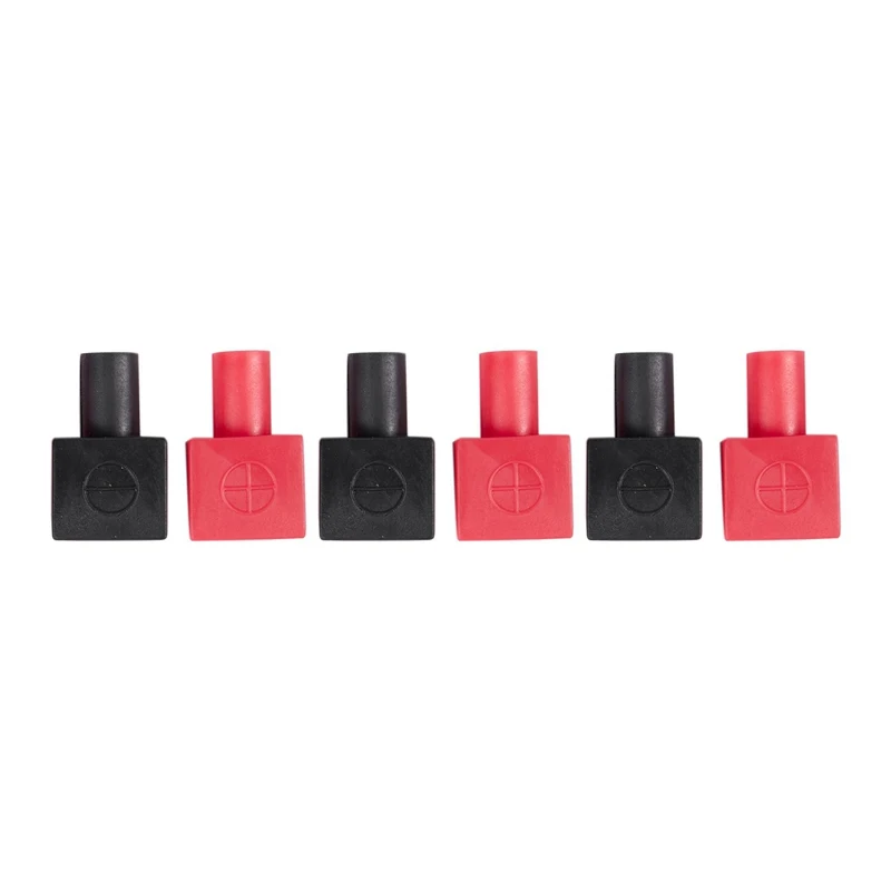 

Car Battery Terminal Cover Soft Plastic Insulation Boot Sleeve Black Red 3 Pairs