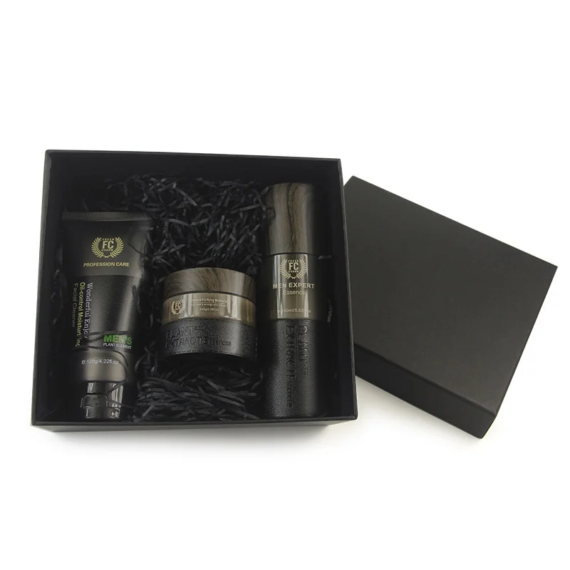 

Men's Mineral Clay Oil Control Suit face cream face serum cleanser moisturizing non-greasy skin care three sets face toner Male