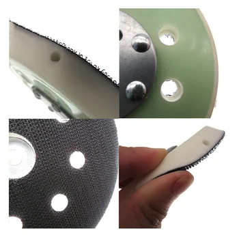 

Tool Polishing Disc Sponge Sucker Pad Cushion Polishing Disc 5 inch 8 holes