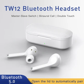 

TW12 TWS Bluetooth V5.0 Earphones Wireless Fingerprint Touch headphones HD Stereo Sport Headset Noise Cancelling Gaming Headset