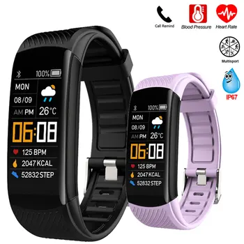 

Smart Bracelet Blood Pressure Wristbands Heart Rate Monitor Band Measurement Fitness Tracker Watchband For IOS Android Men Women