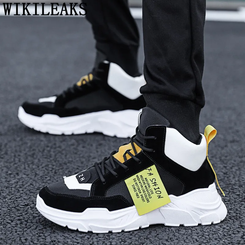 Hip Hop Shoes Ankle Boots Men Moccasins High Top Sneakers Fashion 2022 Designer Quality Bota Masculina | Обувь