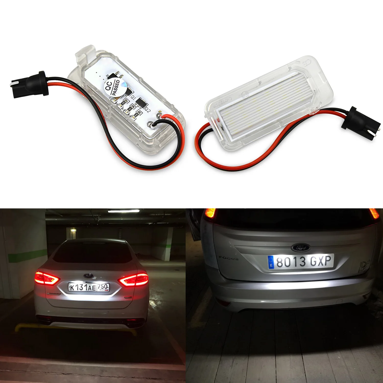 2 шт. Canbus белый светодиодный светильник номерного знака для фокуса 5D Fiesta Mondeo MK4 C-Max MK2 S-Max Kuga Galaxy автомобильные аксессуары