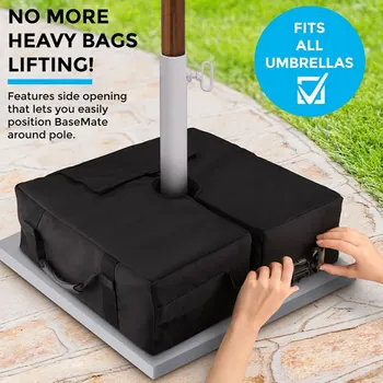 

45*45cm Outdoor Patio Umbrella Base Weight Bag Weatherproof Parasol Umbrella Heavy Duty Sand Bags Stand Base for Home Hotel Use