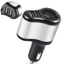 Автомобиля с двумя портами USB Электронная сигарета зажигалка автомобильного прикуривателя Зарядное устройство гнездо сплиттер адаптер 5В 3.1A Зарядное устройство для iPhone MP3 DVR 12 V-24 V