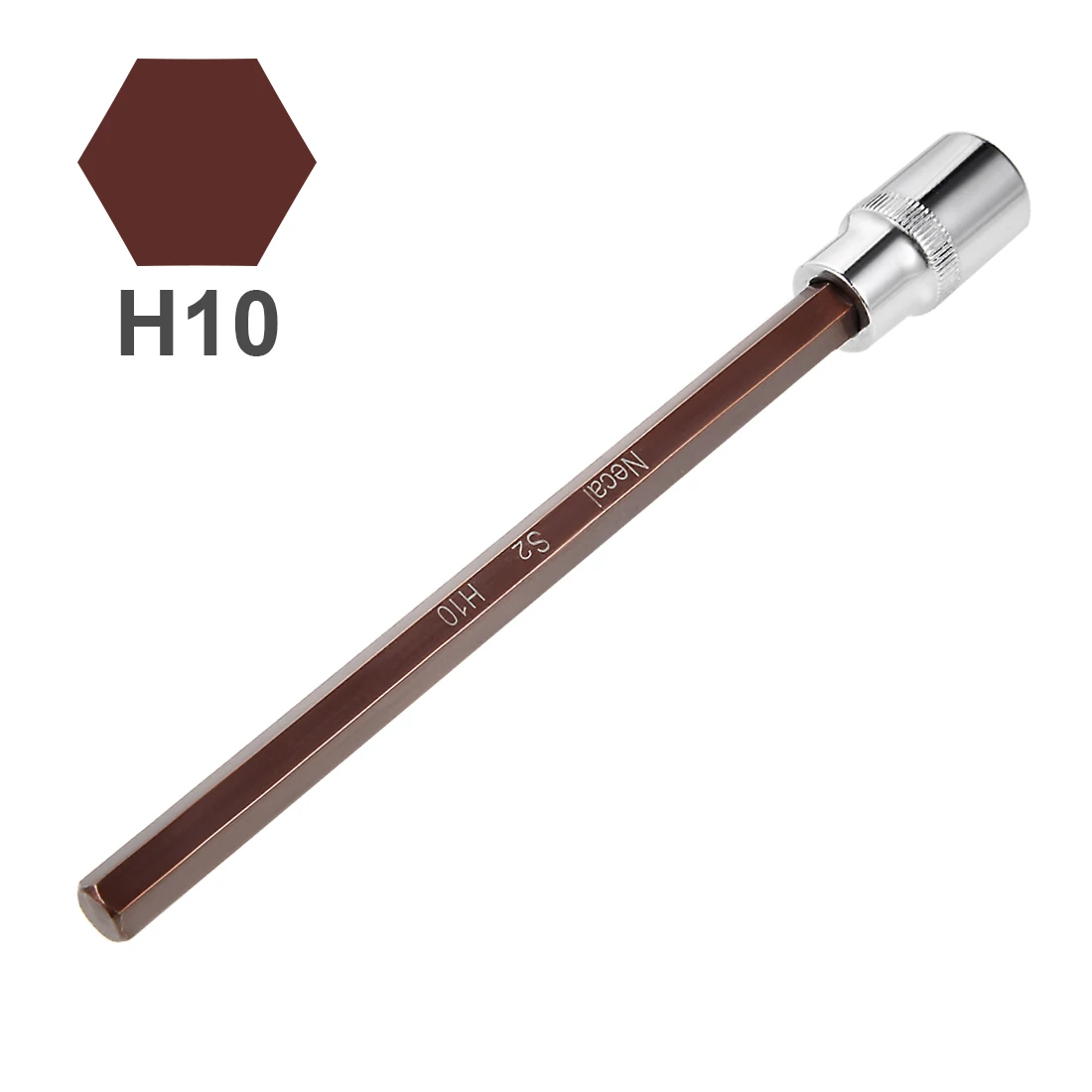 uxcell 1/2-Inch Drive Extra Long Hex Bit Socket Wrench S2 Steel 200/300mm Length H4/5/6/8/10/12 to Household Maintenance