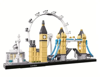 

Bela 10678 Architecture Building Set London Big Ben Tower Bridge Model Building Block Bricks Toys Lepining
