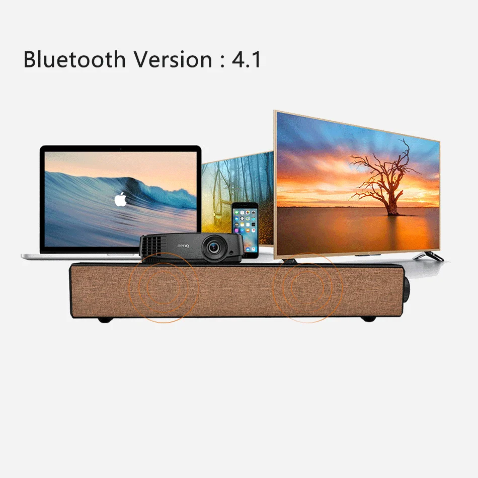Домашний ТВ ПК Bluetooth Саундбар динамик Портативный беспроводной сабвуфер 3D объемные колонки HiFi AUX Интерфейс воспроизведения ответ на телефон