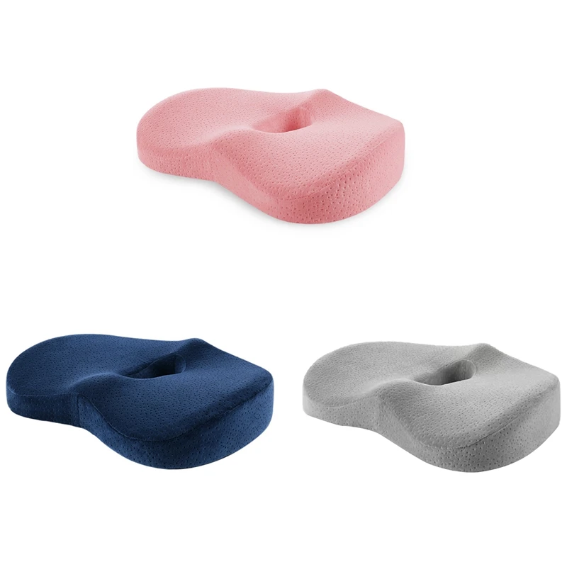 

Memory Foam Seat Cushion Non-Slip Orthopedic Coccyx Office Chair Cushion Support Waist Back Pillow Car Chair Hip massage Pad