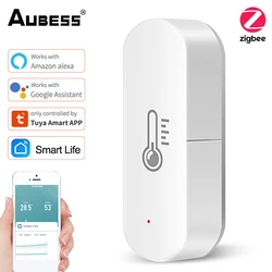 Tuya ZigBee – capteur de température et d'humidité pour maison connectée, fonctionne avec Alexa Google Assistant et Tuya Smart Life Hub aubess 