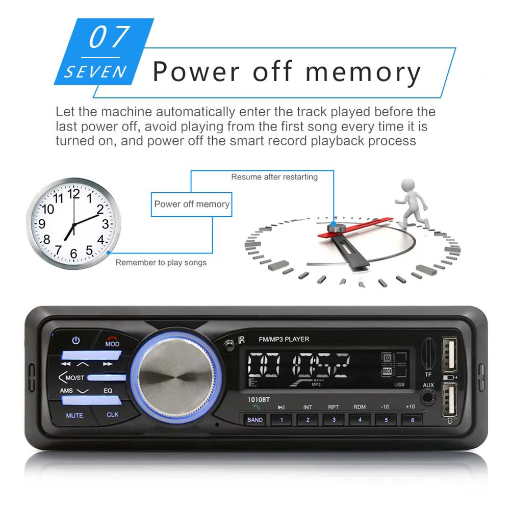 Bluetooth Автомобильный MP3-плеер автомобильный аудио Хост карта вставка U диск радио