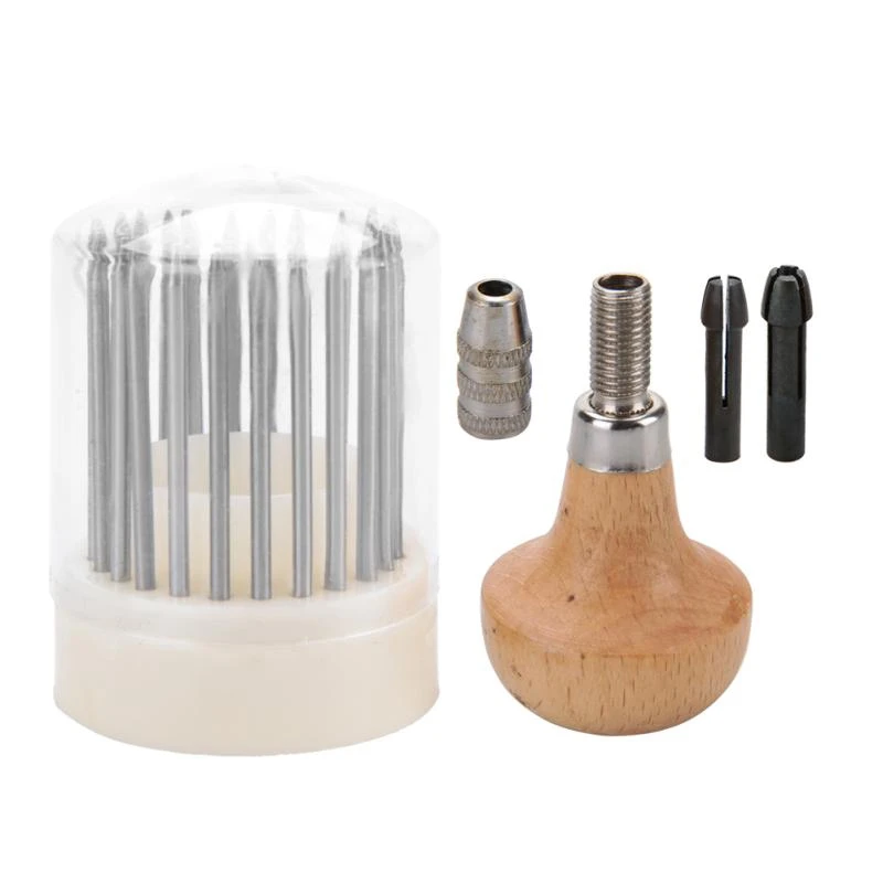 

23Pcs Bead Grain Tools Set Graver Beader with Graver Wood Handle for Goldsmith Diamond Stone Setting Graver Jewelry Tools Kit