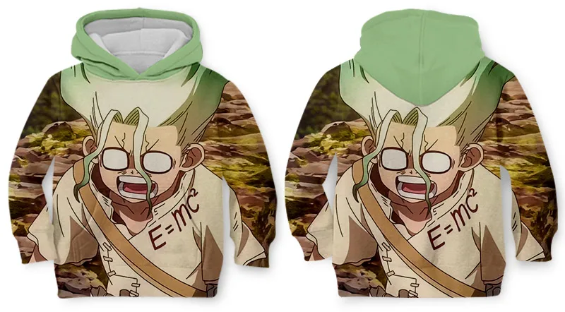 Dr. Stone WHOSONG худи с 3D принтом популярная манга г. Забавная мужская толстовка с длинными рукавами и рисунком аниме Семейные комплекты