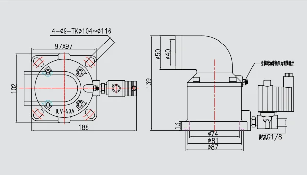 Screw Air Compressor Air Intake Valve ICV-40A