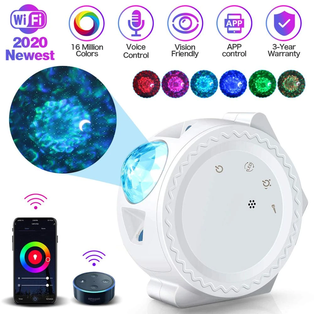 Touch&Voice Night Light Projector Starry Sky Projection Ocean Wave Water  Wave Night Lamp Kids lamp nebula light Galaxy projector|LED Night Lights| -  AliExpress