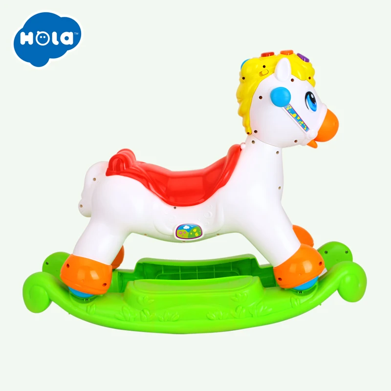 

2-in-1 Rocking/Riding Pony with Music & Light & Sliding & Rocking
