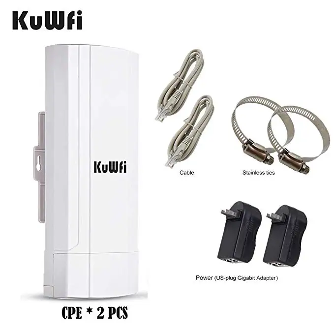 KuWFi Беспроводной моста на открытом воздухе 1200 Мбит/с Wi-Fi ретранслятор/AP/CPE маршрутизатор ПТП 5 км высокое Мощность 2,4& 5,8 Г удлинитель Wi Fi пульт дистанционного управления для IP Камера 48V