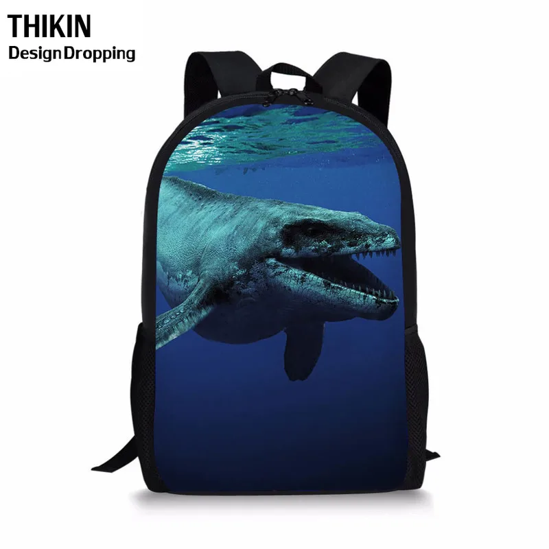 Тикин 3D животных Mosasaurus динозавр детские школьные ранцы для мальчиков крутой подростковый Рюкзак Дети ежедневно рюкзак студентов Mochila