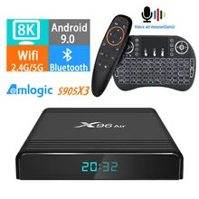 Transpeed Android 9,0 64G WiFi телевизионная коробка с Bluetooth Amlogic S905X3 tv box Netflix Google Assistant медиаплеер ТВ приемник play