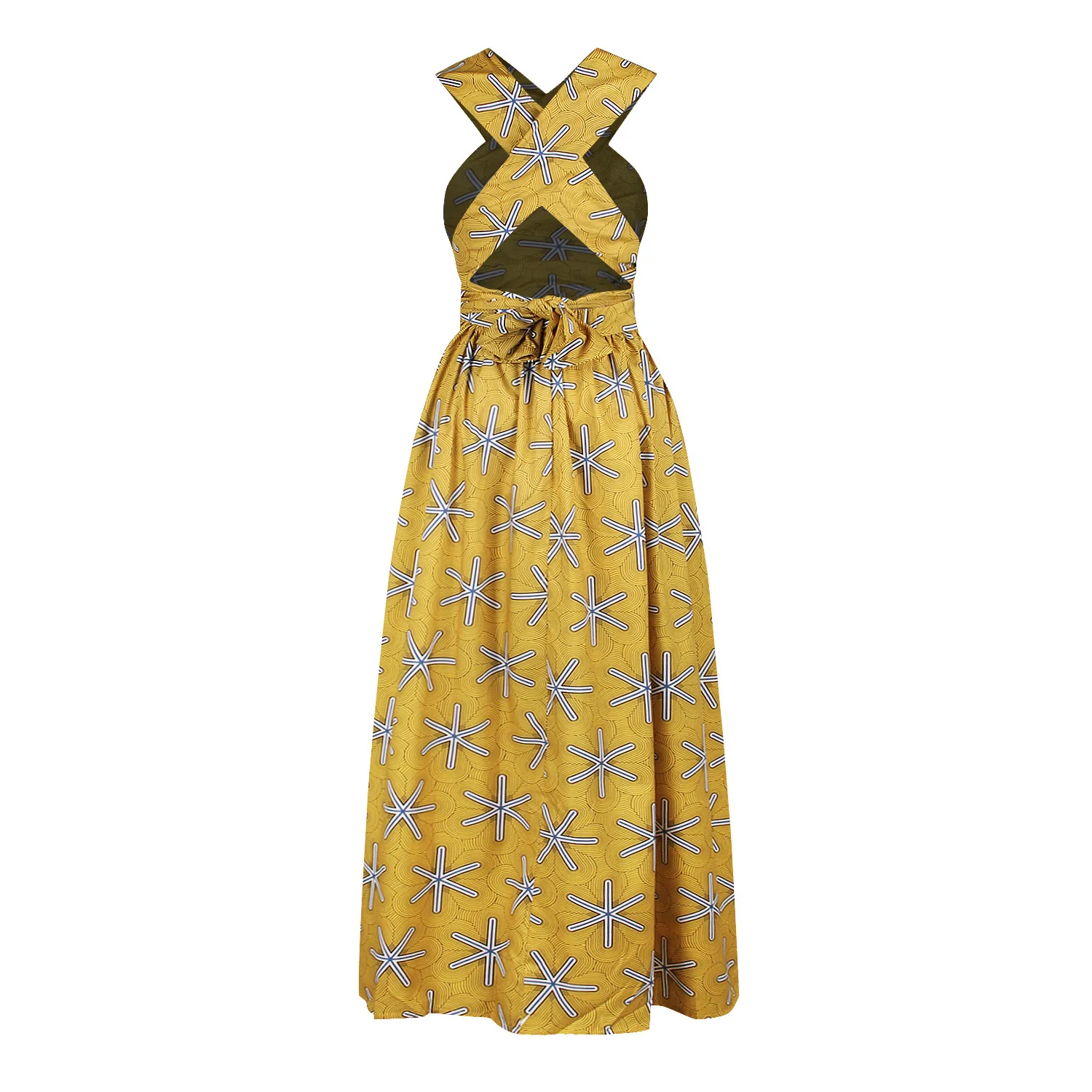 Longue Robe Africaine Wax Pour Femmes 4 Longue robe africaine motif wax pour femmes 3