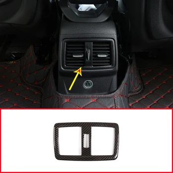 

Car Accessories Carbon Fiber Style ABS Rear Row Air Conditioning Vent Frame Cover Trim For BMW X1 F48 2016-2019