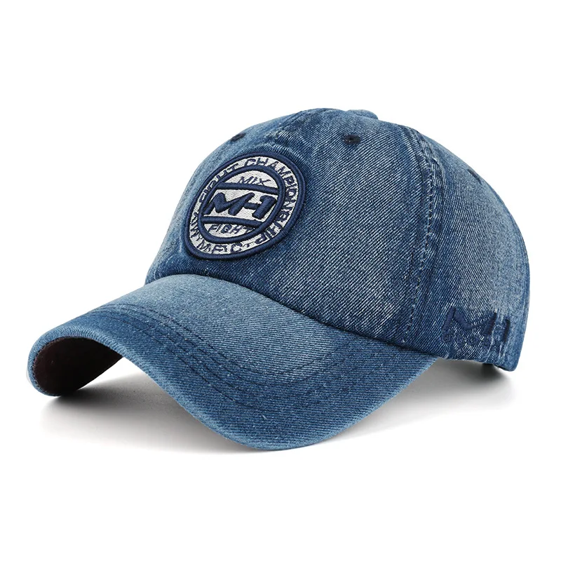 

Fashion Adjustable Snapback Caps Embroidery Letter Denim Baseball Cap Outdoor Cowboy Casual Sun Hat For Men Women Boy Unisex