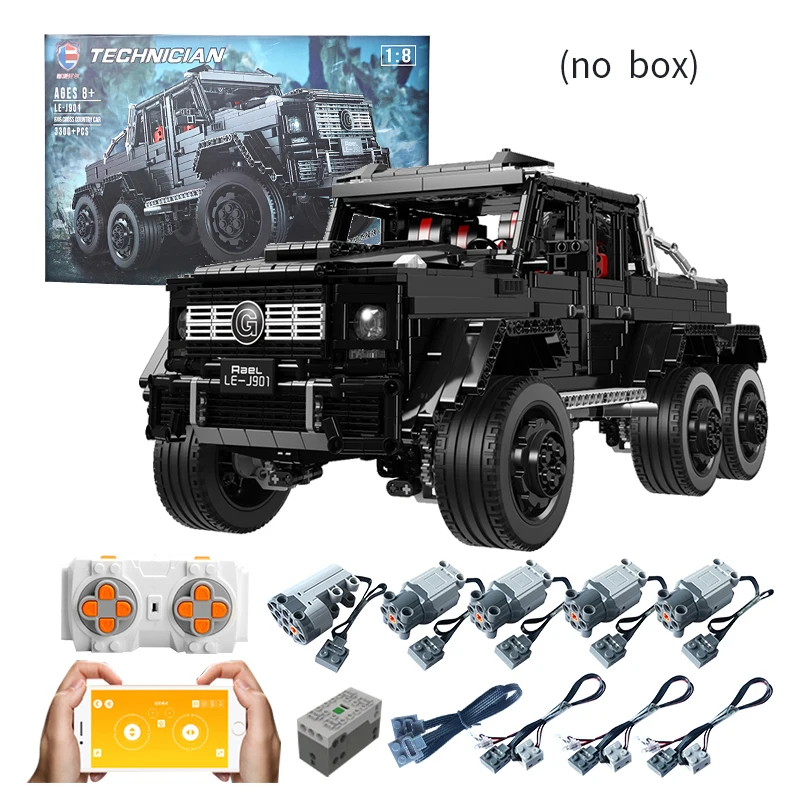 Набор строительных блоков для мальчиков LE-J901 шт. приложение Мотор MOC 6X6 LAND игрушки