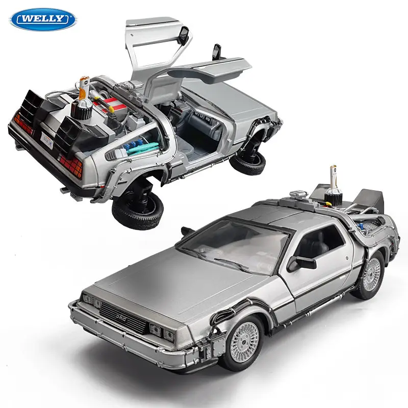 Welly 1:24 литья под давлением модель автомобиля из сплава DMC-12 delorean back to the future время