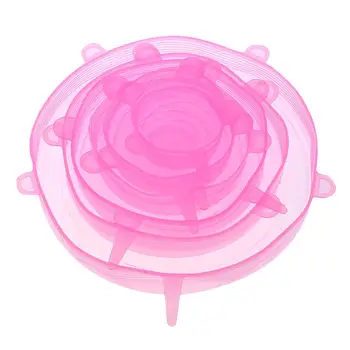 

12pcs Silicone Stretch Fresh-keeping Lids Heat Resistant Food Wrap Bowl Kitchen Pot Pan Covers Household Storage Accessories