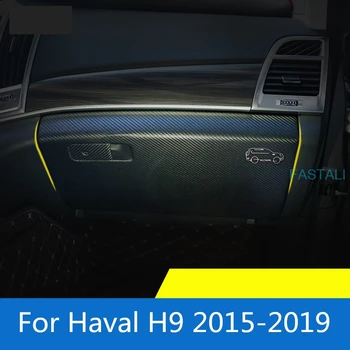 

For Haval H9 2015-2019 Car Vice Drive Storage Box Anti-Kick Pad Toolbox Protection Anti-Kick Leather Mat car Accessories