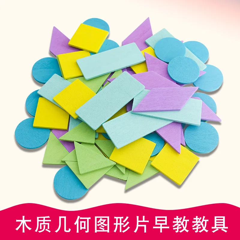 

Math Teaching Pieces Primary School Mathematics Learning Tools Kindergarten Teaching Aids Color Square Rectangular Triangular Ci