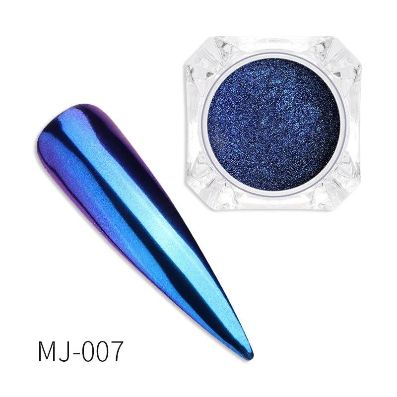MJ-007 1 коробка 3D DIY оптический гвоздь зеркальный порошковый хромированный пигмент пыль блестит Типсы для маникюра украшения аксессуары гель лак инструмент - Цвет: MJ-007