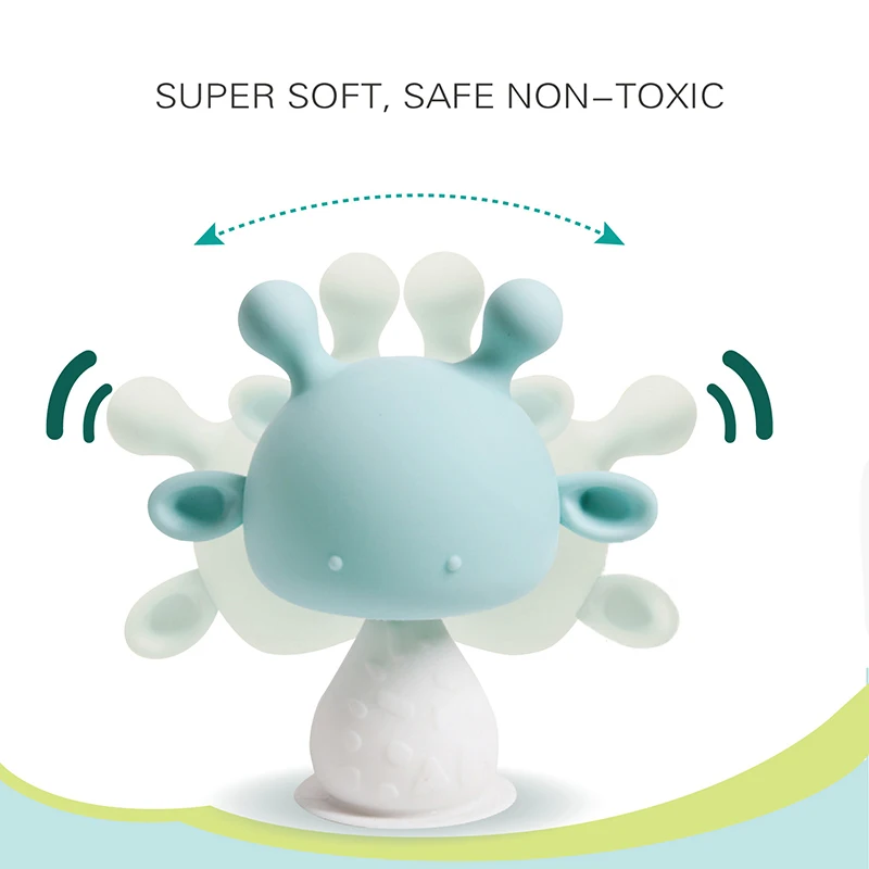 Baby Teether Super Soft Silicone Cartoon Baby Teething Safe Infant Newborn Toddler Sucking Thumb Toy Chewing Nursing Gift