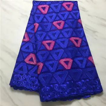 

5 yard Swiss lace fabric 2020 latest heavy beaded embroidery African cotton fabrics Swiss voile lace popular Dubai style!PL40352