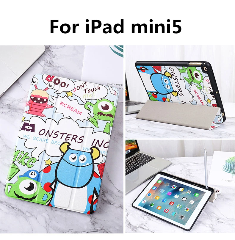 Красный Подходит для iPadmini5 защитный чехол 7,9 дюйма mini5 силиконовый мягкий корпус a2133 с отверстием для ручки Карандаш слот для ручки a2124 a2126 - Цвет: Красный
