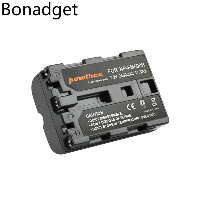 Bonadget 2400 мА/ч, NP-FM500H NP FM500H Замена для sony A57 A58 A65 A77 A99 A550 A560 A580 NP-FM500H Камера Батарея