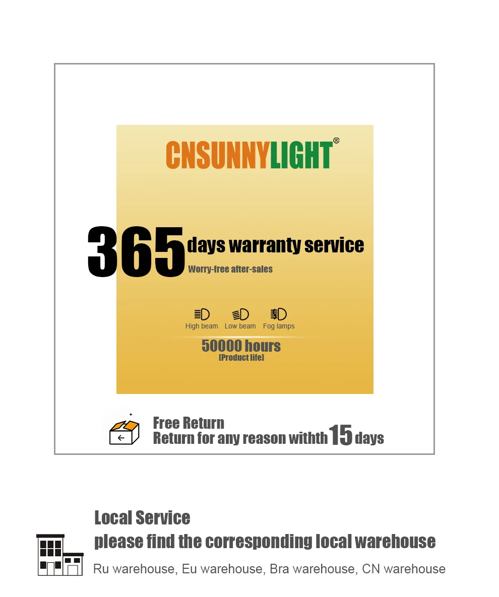 CNSUNNYLIGHT Автомобильные фары лампы противотуманная фара для PEUGEOT 307(3A/C)(2000,08-2005,05) сменные светодиодные лампы фары автомобильная лампа