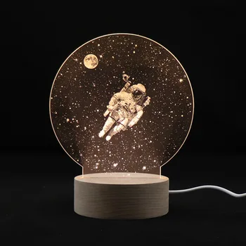 

Night Light Astronaut Starry Sky 3D Night Lamp bedside lamp For Bedroom Living Room DIY Fashion Holiday Lover Child Decor Gift