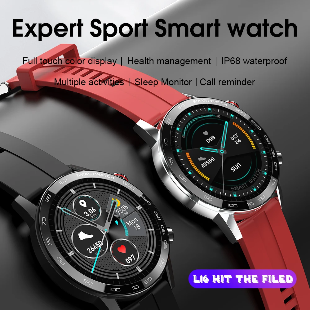L16 Ʈ ġ  ECG PPG IP68    ɹڼ ƮϽ ƮĿ  Smartwatch for IOS ȵ̵