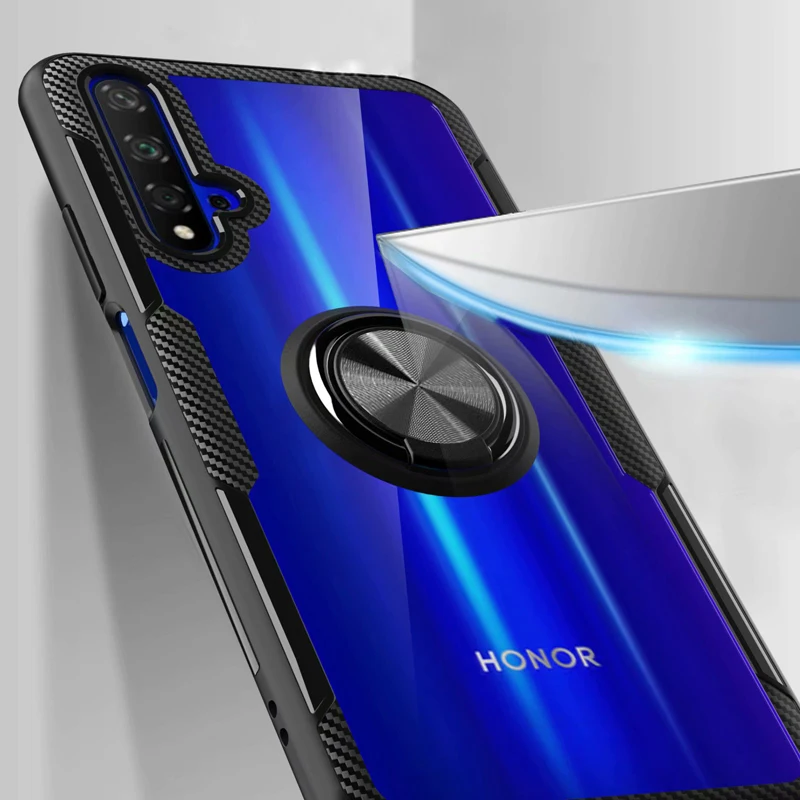 Прозрачный чехол для телефона huawei Nova 5 T, чехол из прозрачного поликарбоната+ углеродного волокна, полное защитное кольцо, чехол для huawei Nova 5, чехол