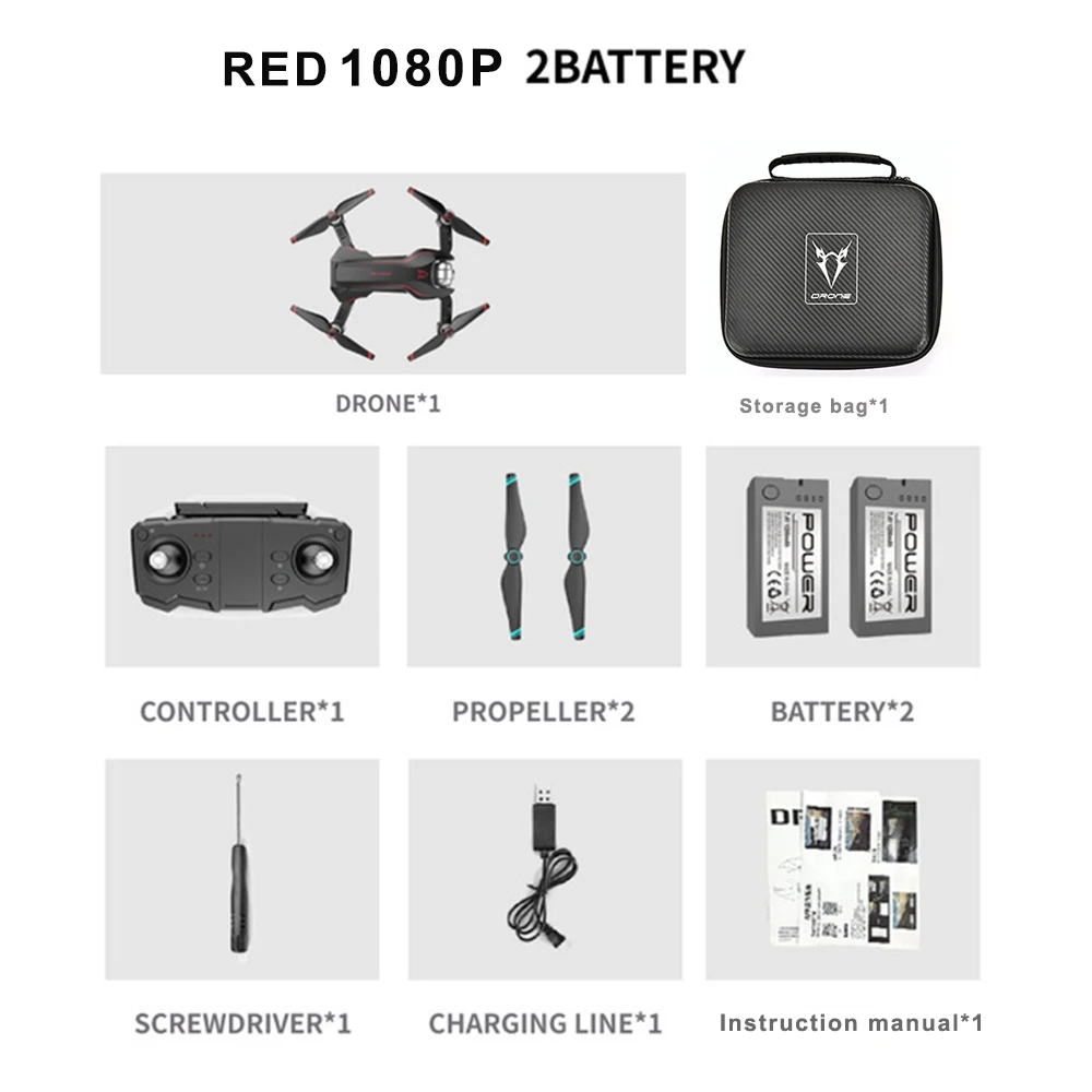 red 1080P 2B Bag S20W 4K Full HD Двойная камера Радиоуправляемый Дрон оптический поток позиционирования слежения за мной Квадрокоптер Профессиональный wifi FPV Shakeproof вертолет - Цвет: red 1080P 2B Bag