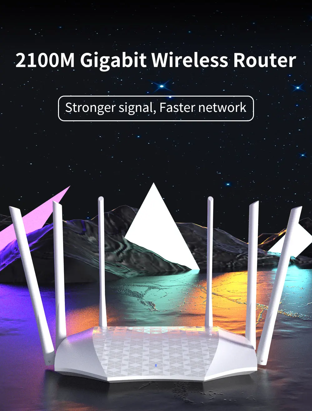 TD AC1200M Gigabit Dual-Band Wireless Router with High Gain Antennas Home Home Coverage WiFi Repeater Multi Language Router