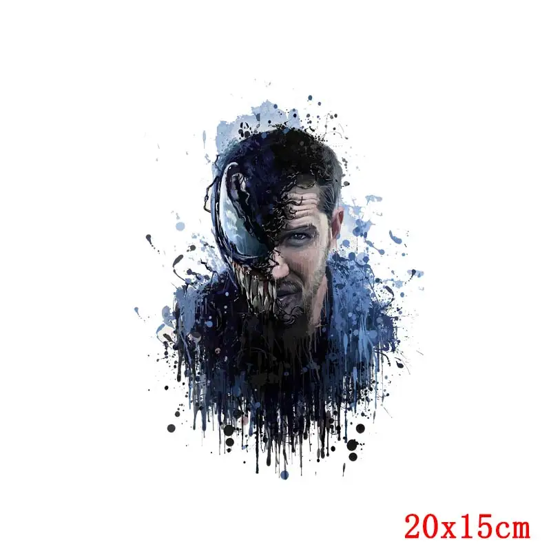 Pulaqi Venom патчи для переноса утюгом нашивки с полосками одежды термо Стикеры на