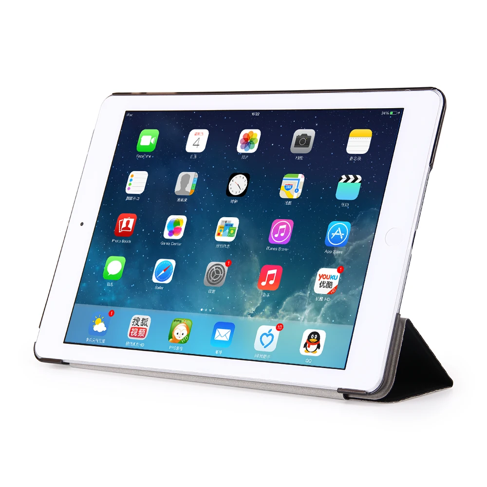 Кожаный чехол из поликарбоната для Apple iPad Air1 (2013) модный умный + Прозрачный ipad 9 7