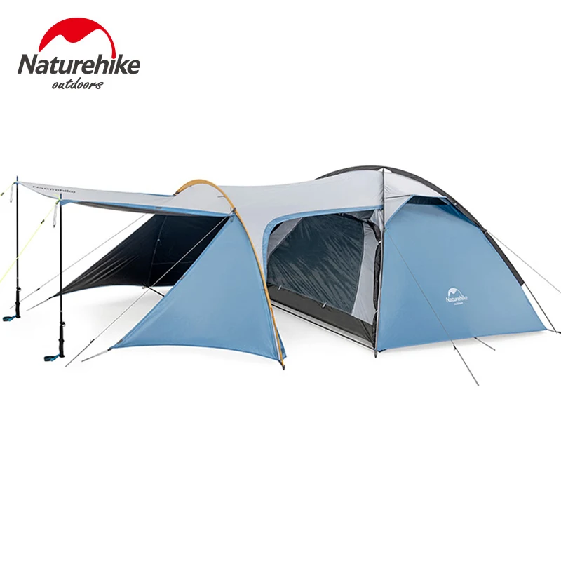Палатка Naturehike на 3 человек для всей семьи большая двухслойная с защитой от ветра и