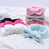 Flannel Cosmetic Headbands Soft Bowknot Elastic Hair Band Hairlace for Washing Face Shower Spa Makeup Tools ► Photo 1/6